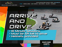 Tablet Screenshot of orlandokartcenter.com